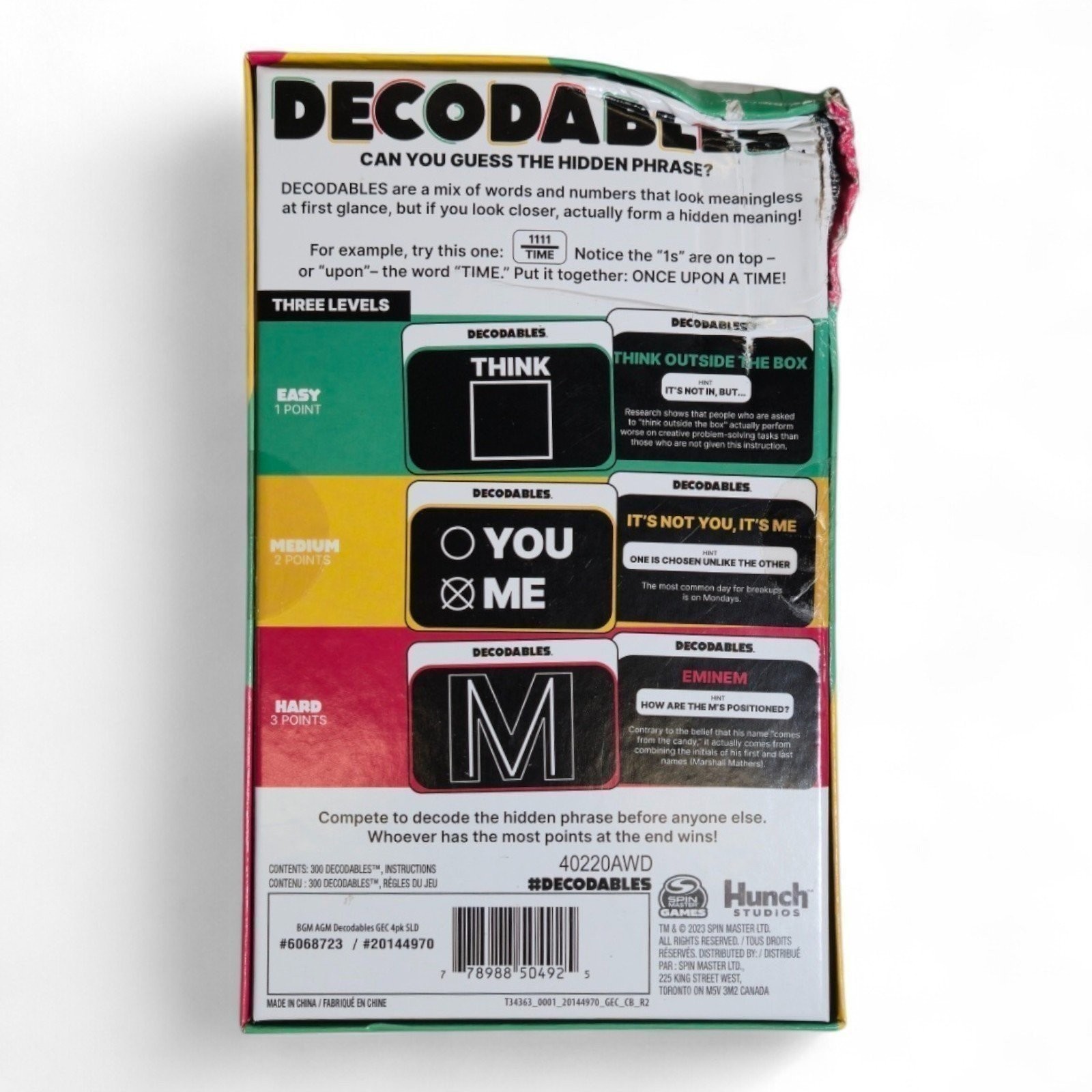 Spin Master Games – Decodables Adult Party 18+ Fun Card Game [DAMAGED BOX]