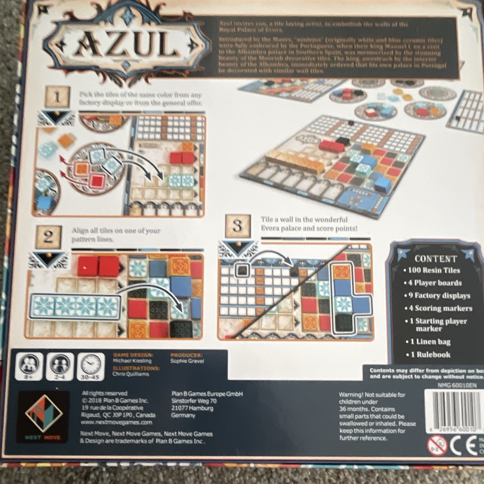 Next Move Azul Board Game Age 8+ Spiel des Jahres NMG60010EN