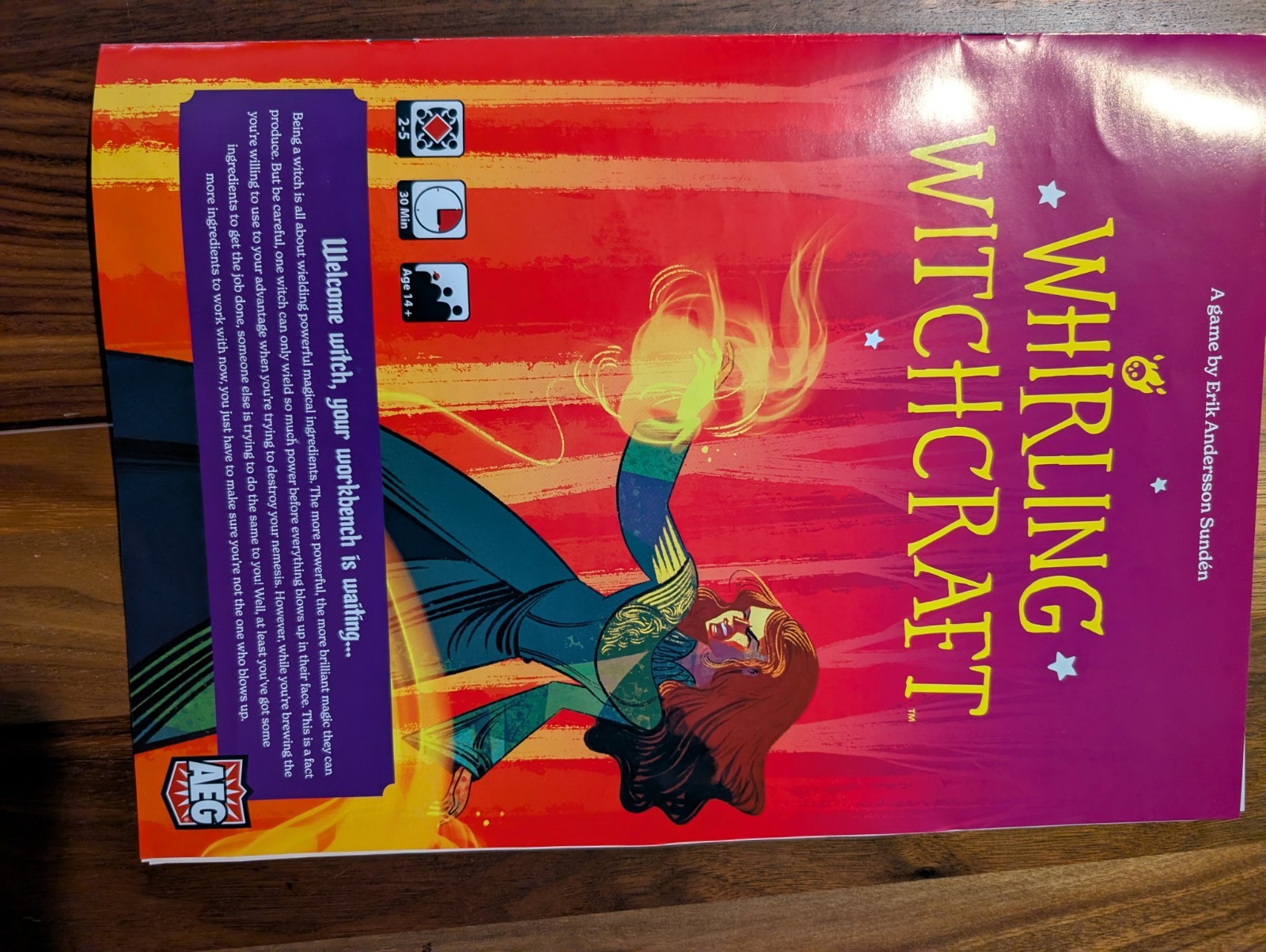 Whirling Witchcraft Board Game by AEG Used