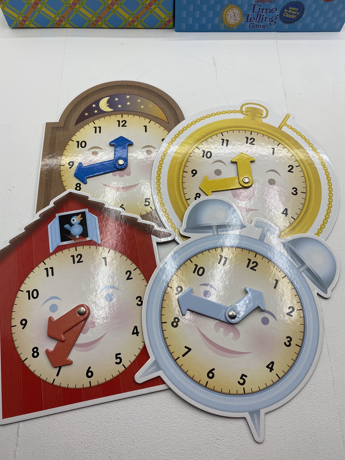Eeboo Kids Time Telling Game 2-4 Players Learning To Read A Clock