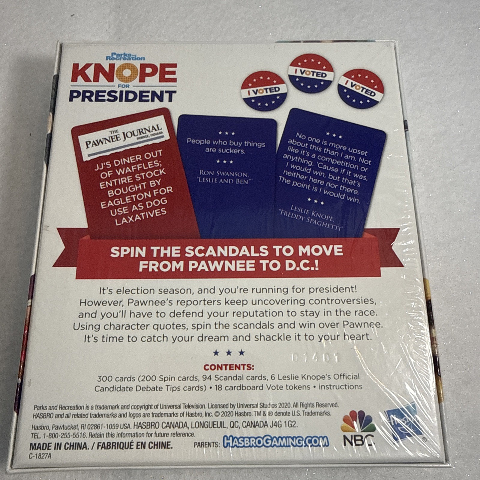 Knope For President Party Card Game for Ages 16 and Up
