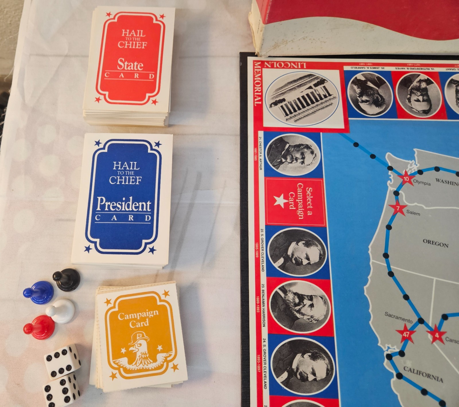 CIB 1987 Hail To The Chief Board Game by Aristoplay in NICE Condition
