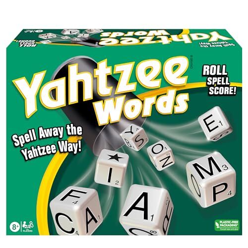 Yahtzee Words Game 1980s Classic Word Building 7 Letter Dice Fun for Ages 8+
