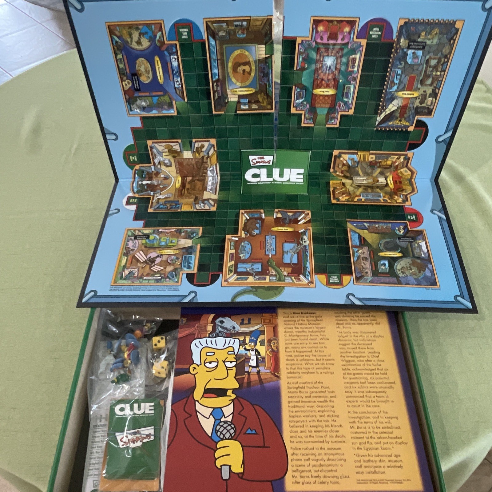 Parker Brothers The Simpsons Clue Board Game Miniatures 3-6 Players 8+ 40766