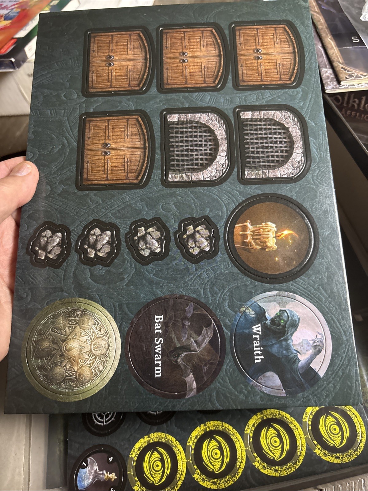 Folklore: The Affliction 2nd Edition Board Game Open Box w/5 Player Mats Complet