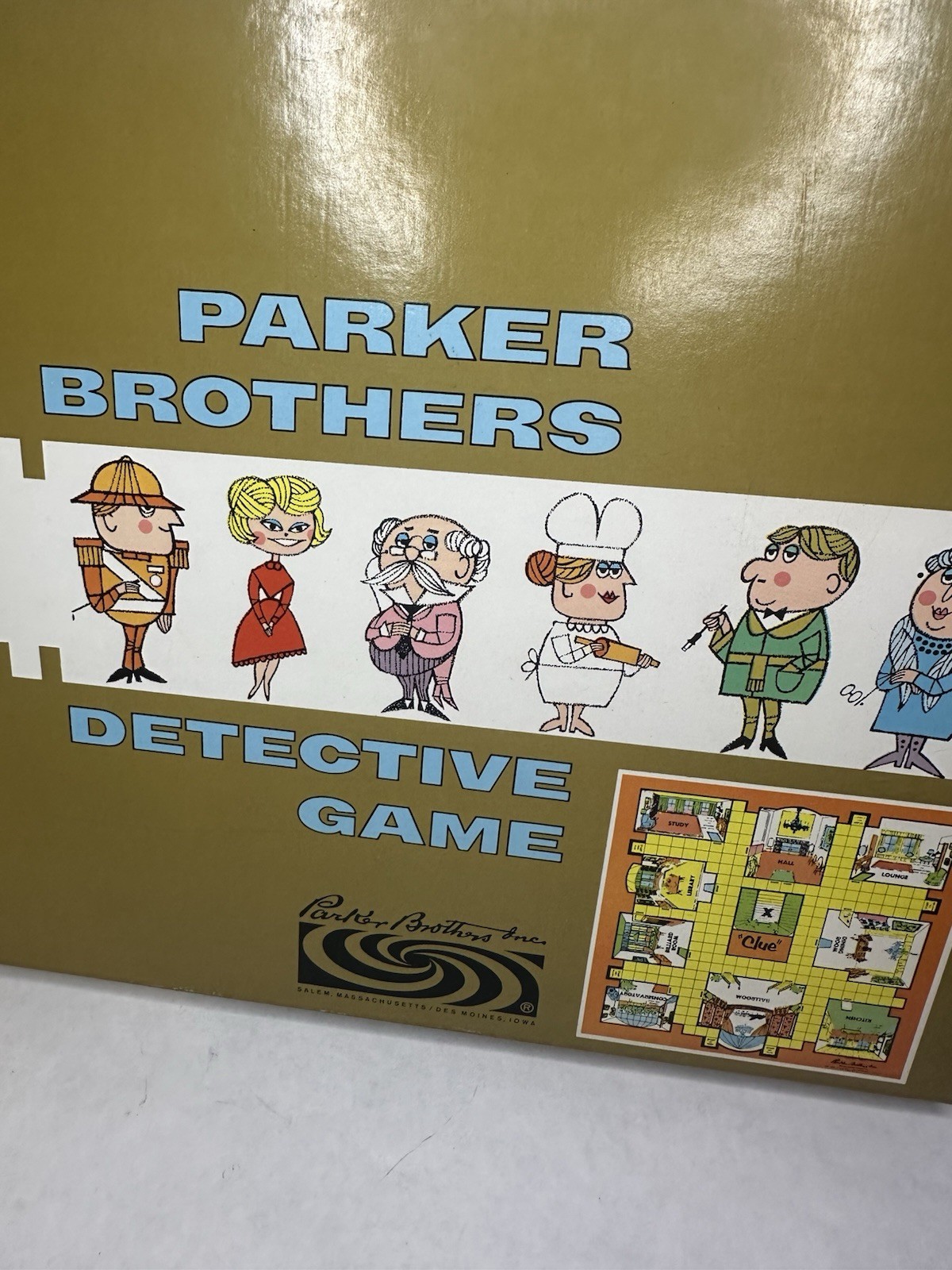 Vintage 1963 Clue Detective Game Parker Brothers 99% Complete Missing Wrench