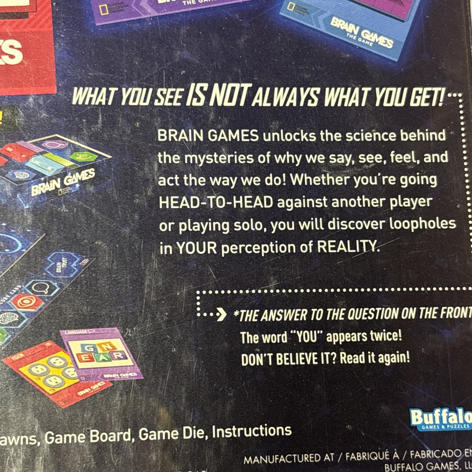 Brain Games The Game National Geographic Channel Ages 14+ 3-6 Players