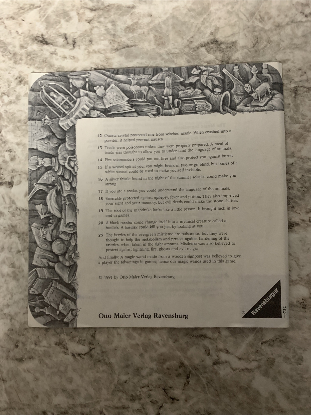 Vintage Ravensburger Master Labyrinth Maze Board Game 1991 Instruction Manual