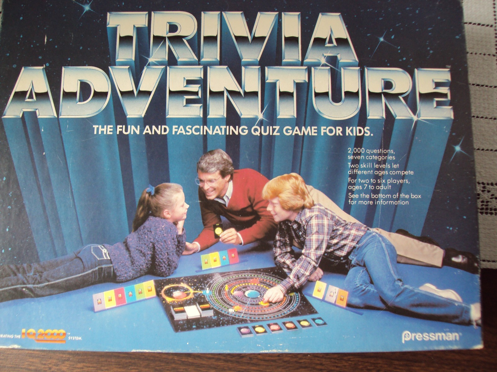 Pressman Board Game Trivia Adventure Quiz #2000 Vintage 1983 Made USA Used