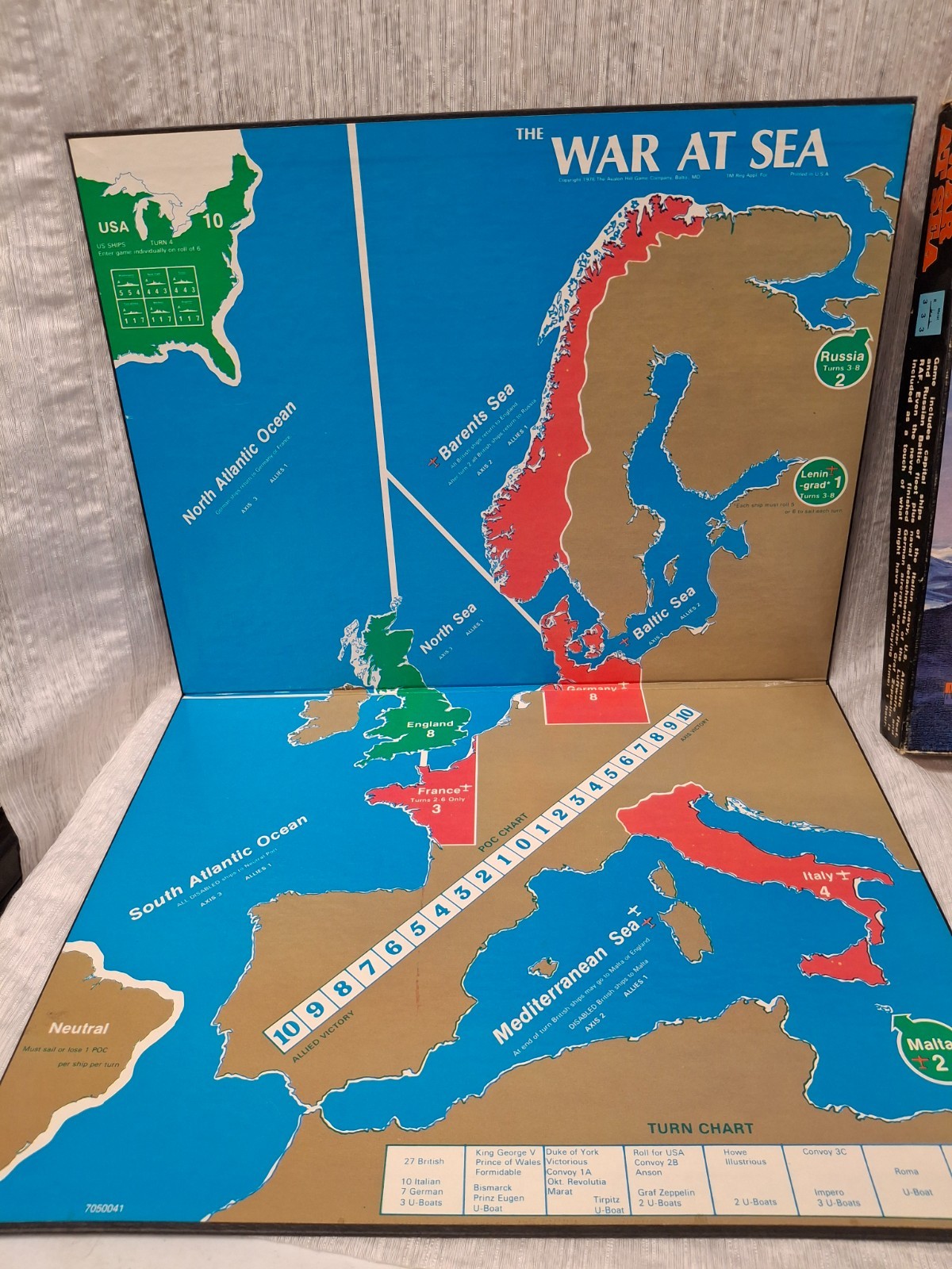 Avalon Hill War at Sea Vintage Naval Navy Battle Strategy Board Games