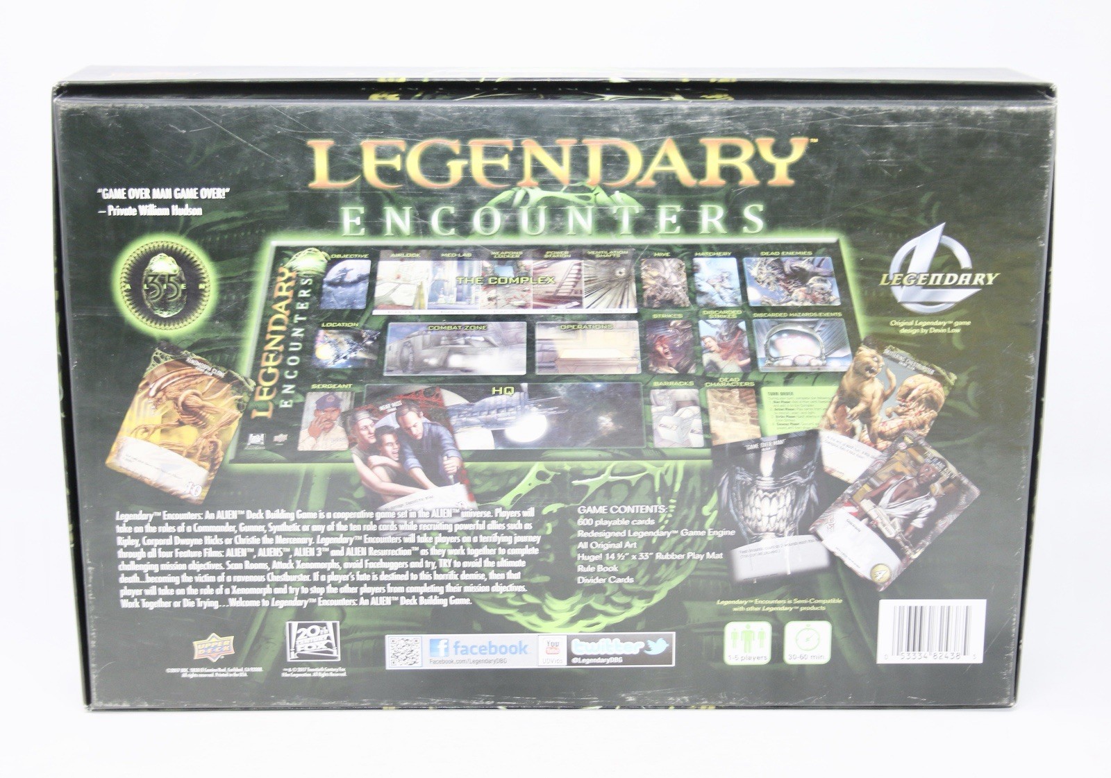 LEGENDARY ENCOUNTERS An Alien Deck Building Game 2014 Upper Deck No Playmat READ