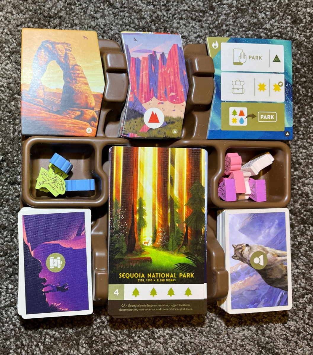 Keymaster Games PARKS Board Game + Wildlife Expansion, 100% Complete, VG++
