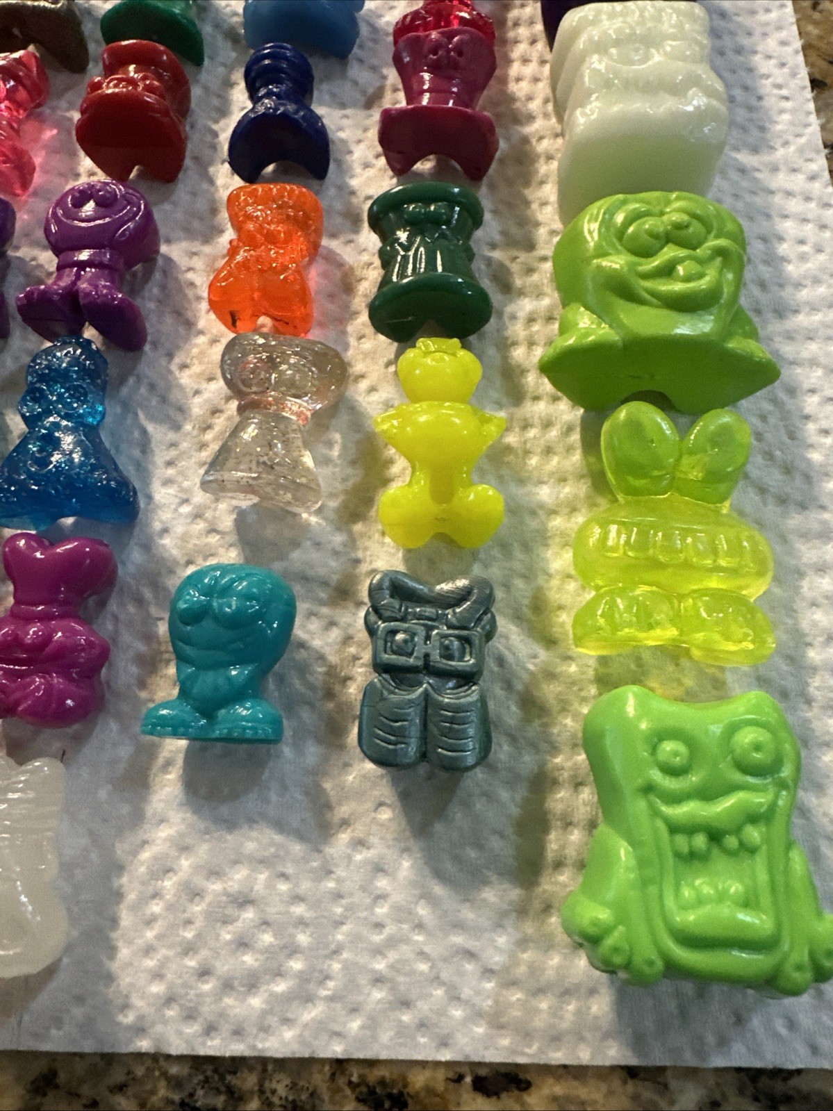Vintage Gogo’s Crazy Bones Huge Mixed Lot Figures Gogo Toys Go Go Rare Glitter