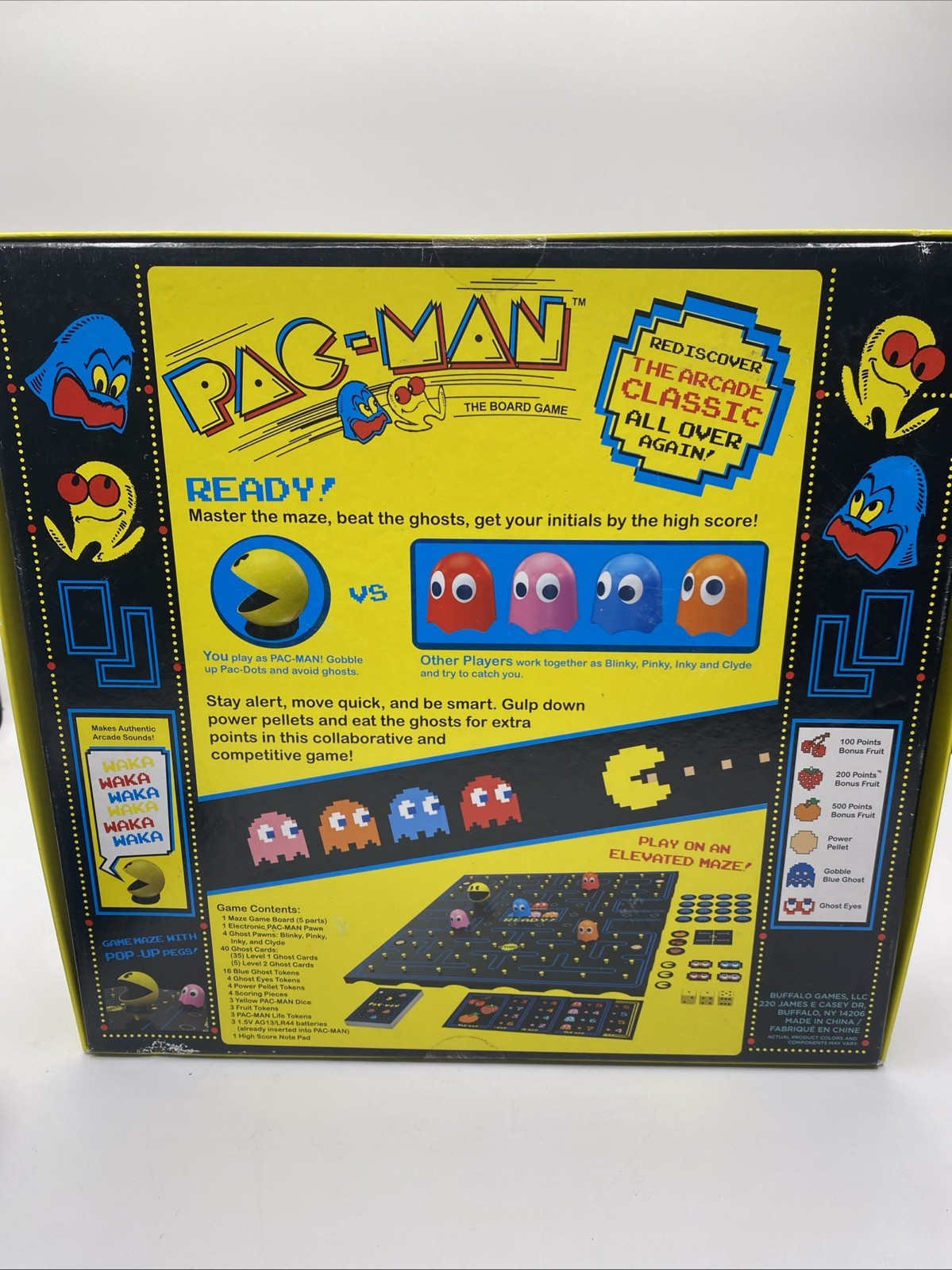 Pac Man Board Game Classic Arcade Sounds Buffalo Games 2019 Complete