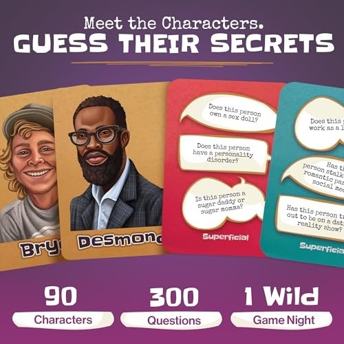Superficial Adult Party Card Game Skin-Deep Hilarious 2-20 Players