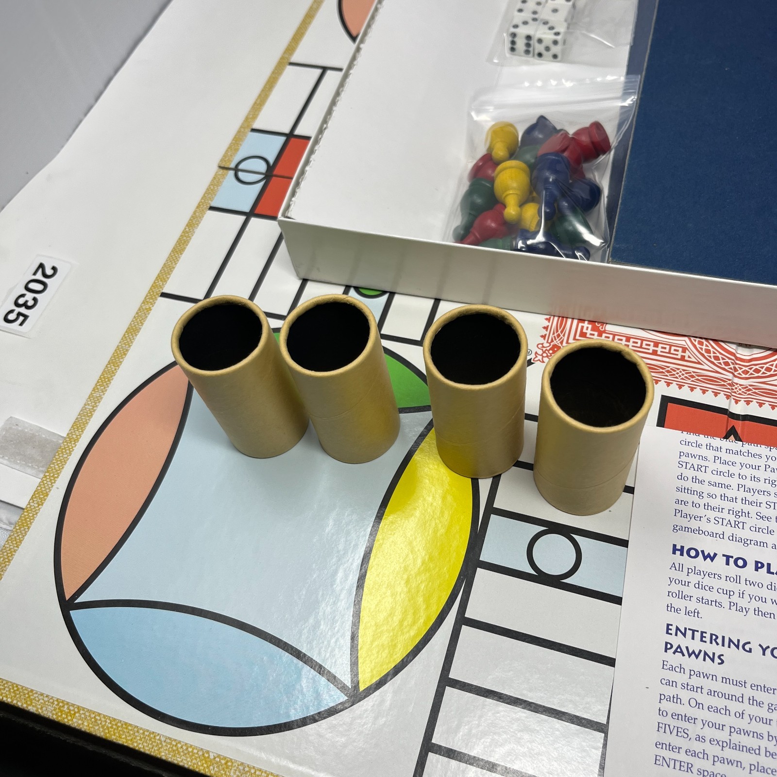 Deluxe Parcheesi 1999 Board Game by Milton Bradley Royal India COMPLETE