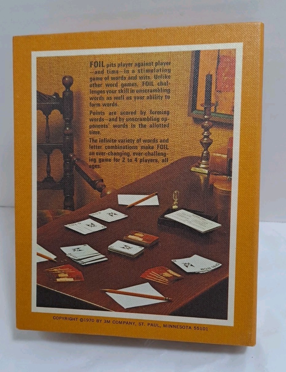 Vintage Foil The Game of Words & Wits 3M Card Game 1970 MCM