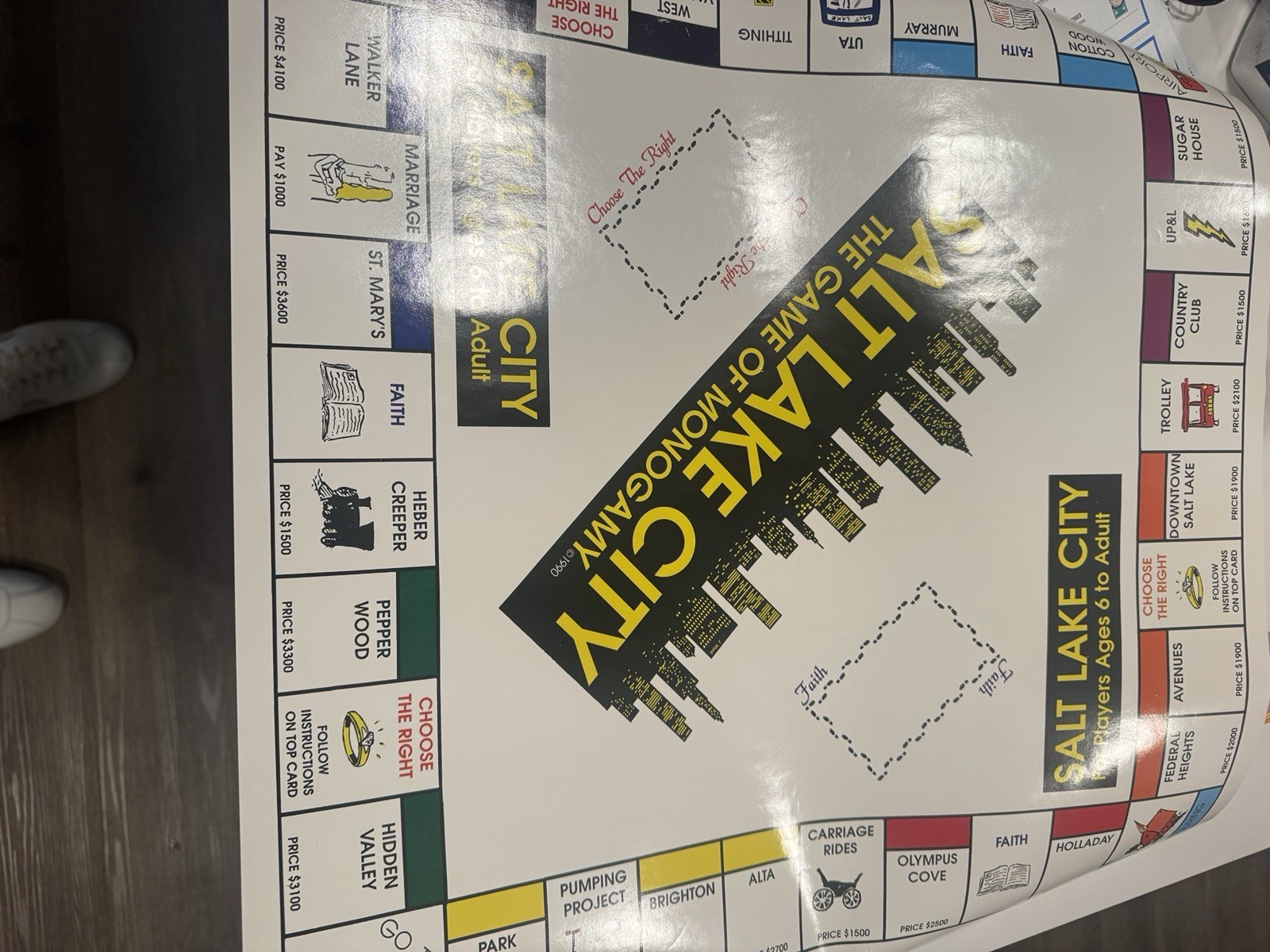 Salt Lake City Game Of Monogamy Roll Out Board Game