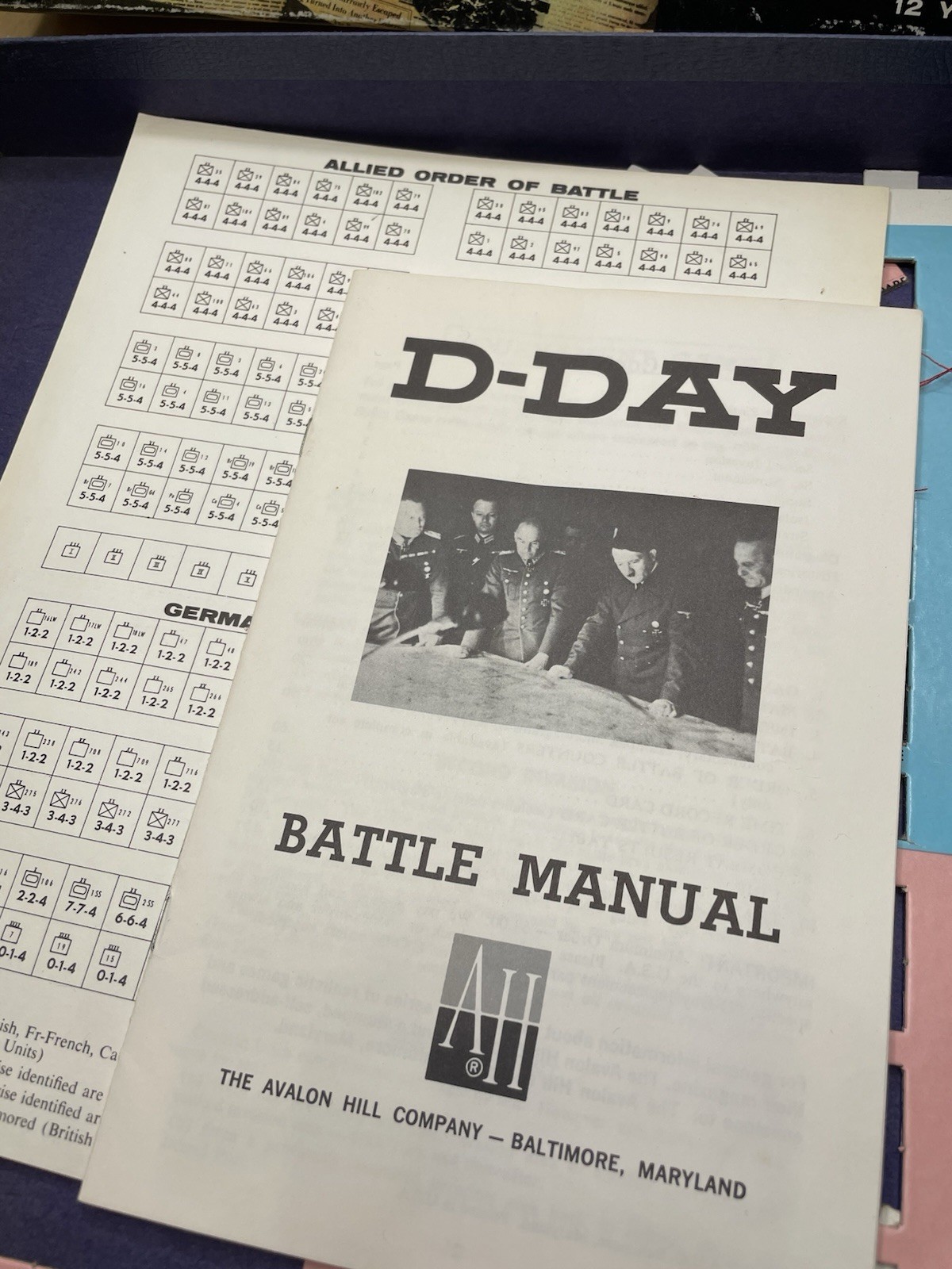 1961 Vintage Avalon Hill D-Day Invasion Board Game World War II