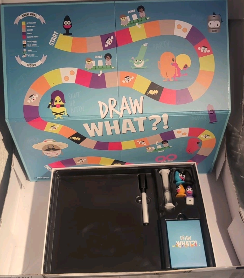 Draw What?! Adult Party Board Game ADULT CONTENT Humor RARE 2015 COMPLETE