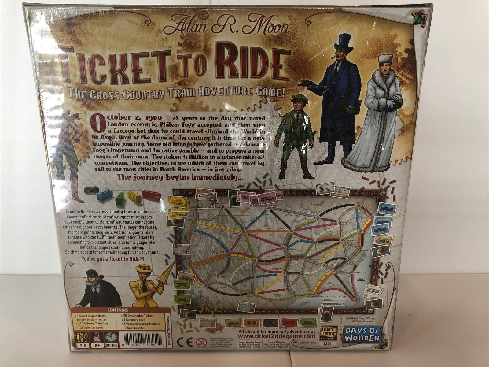 Days of Wonder Ticket To Ride by Alan R. Moon Train Adventure Board Game USA