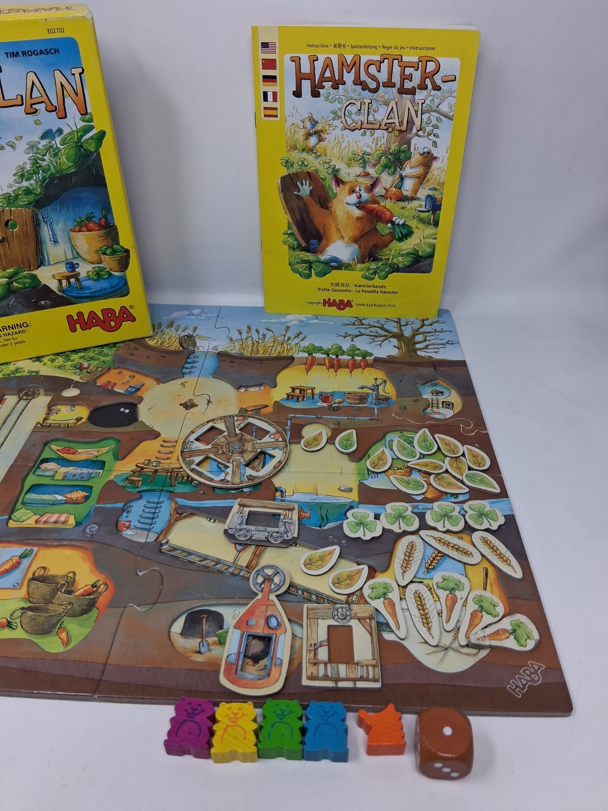 HABA Hamster Clan Board Game – (4+) 1-4 Players – Complete