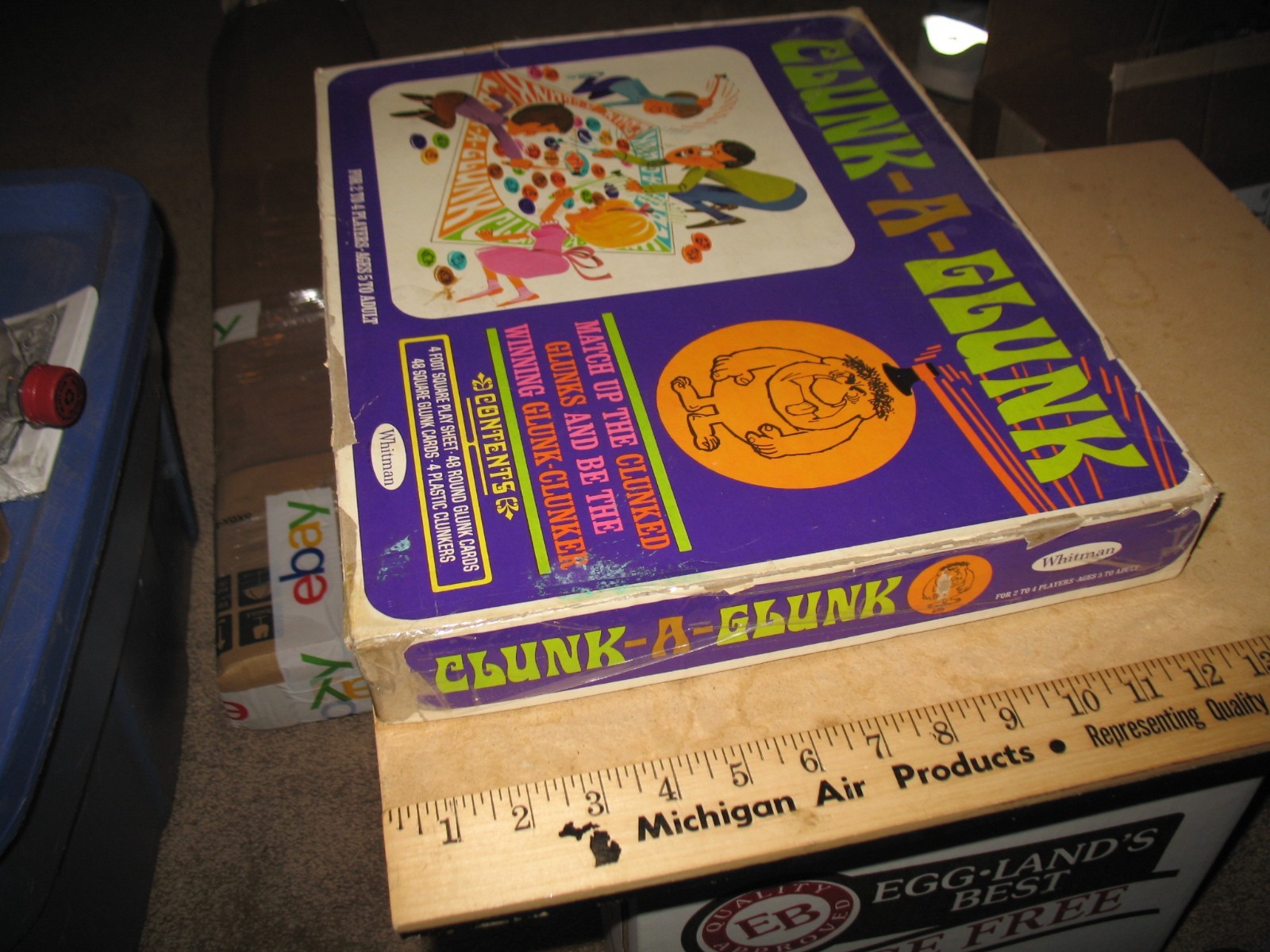 VTG 1968 WHITMAN CLUNK A GLUNK BOARD GAME AGES 5-ADULT 99% COMPLETE 2-4 PLAYERS