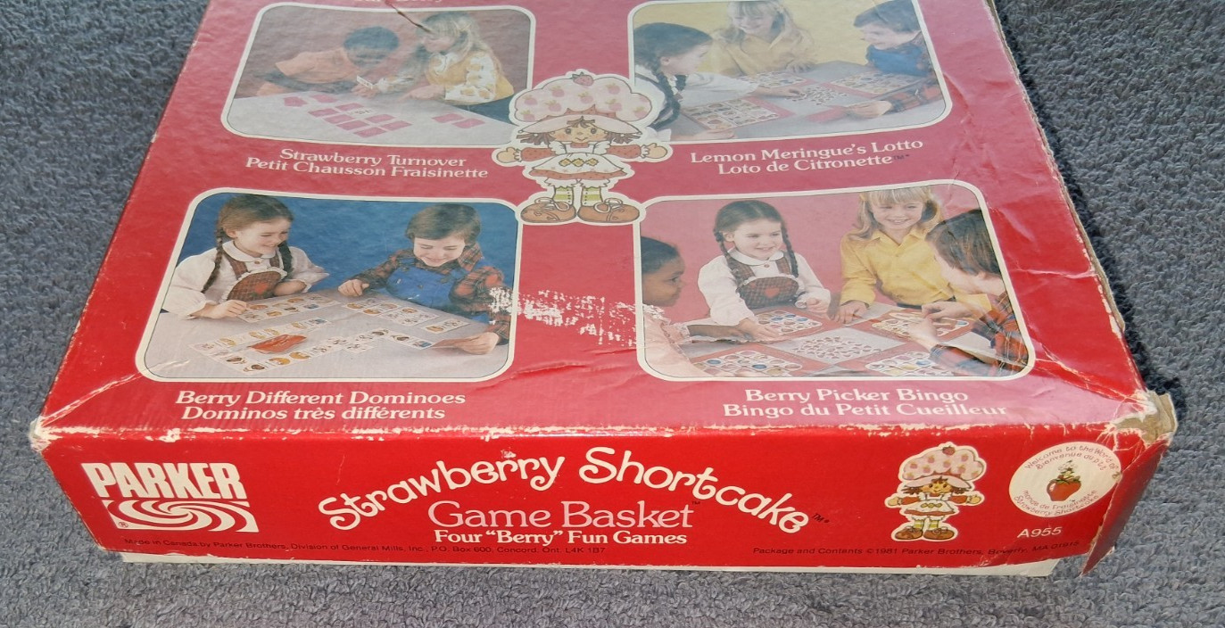 Strawberry Shortcake Fraisinette Berry Game Basket Panier De Jeux French 1981