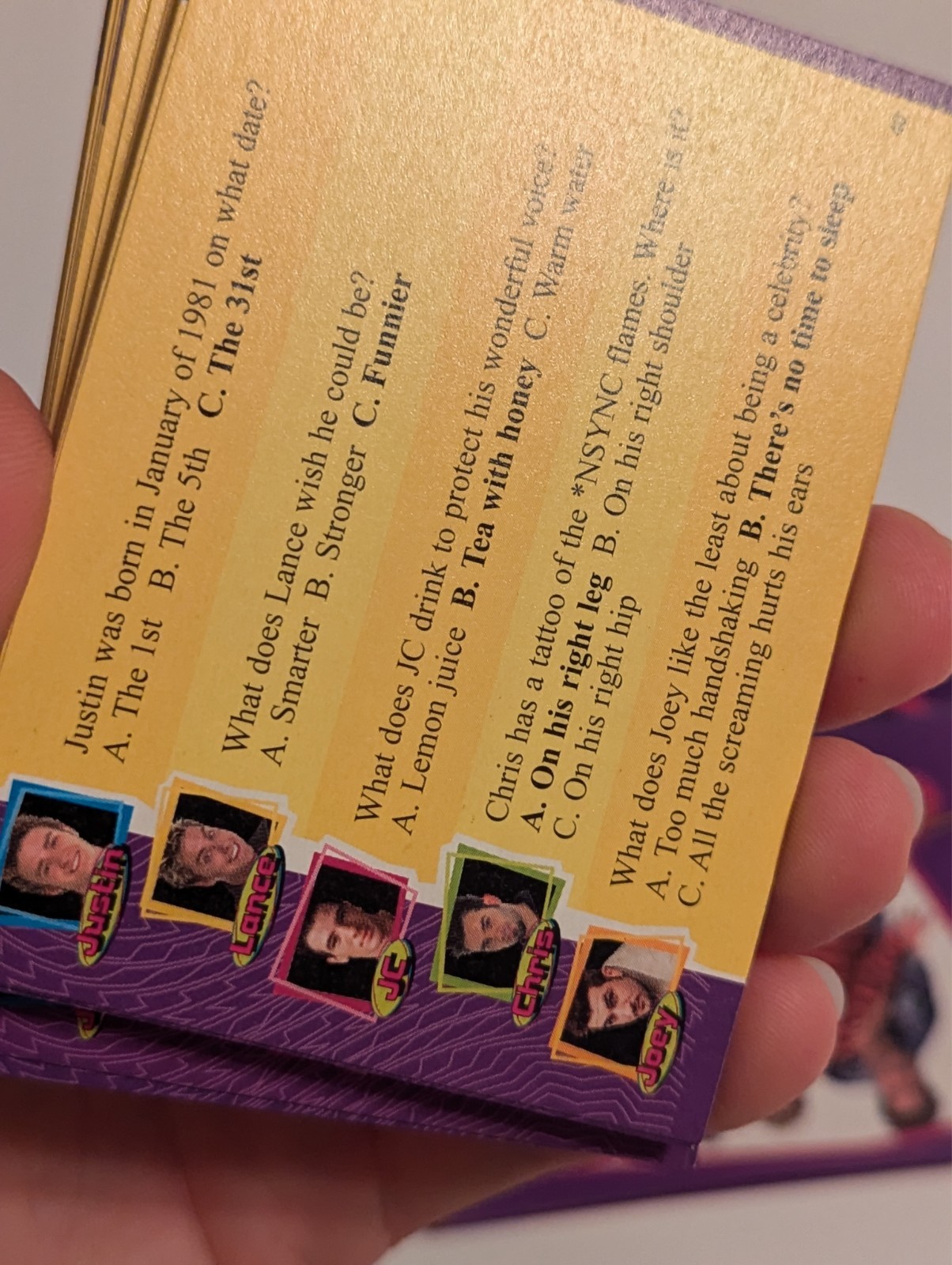 NSYNC Backstage Pass Board Game Patch Games 2000 PIECES ONLY – See Video