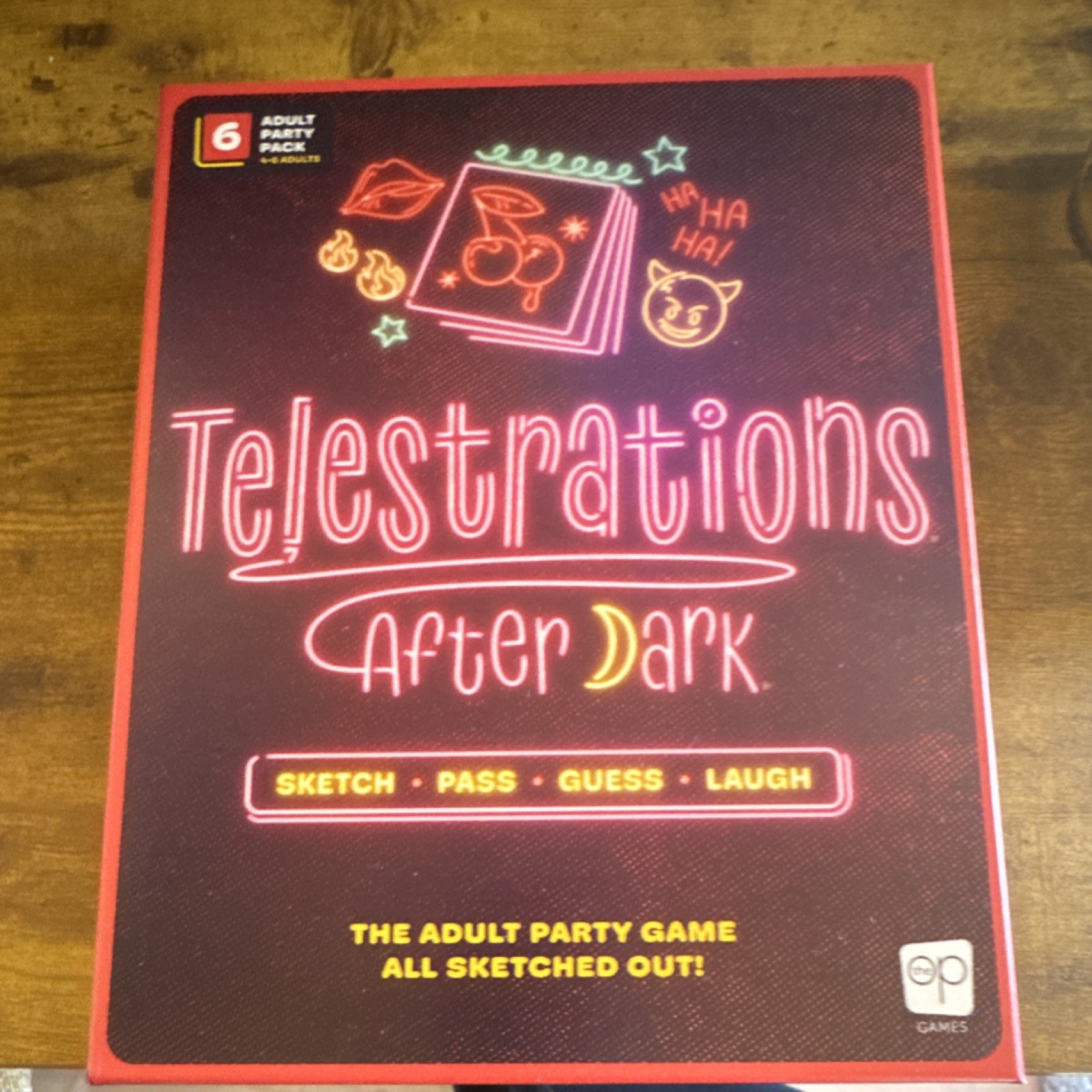 USAopoly Telestrations After Dark Adult Party Game 4-6 Players Dry-Erase Markers
