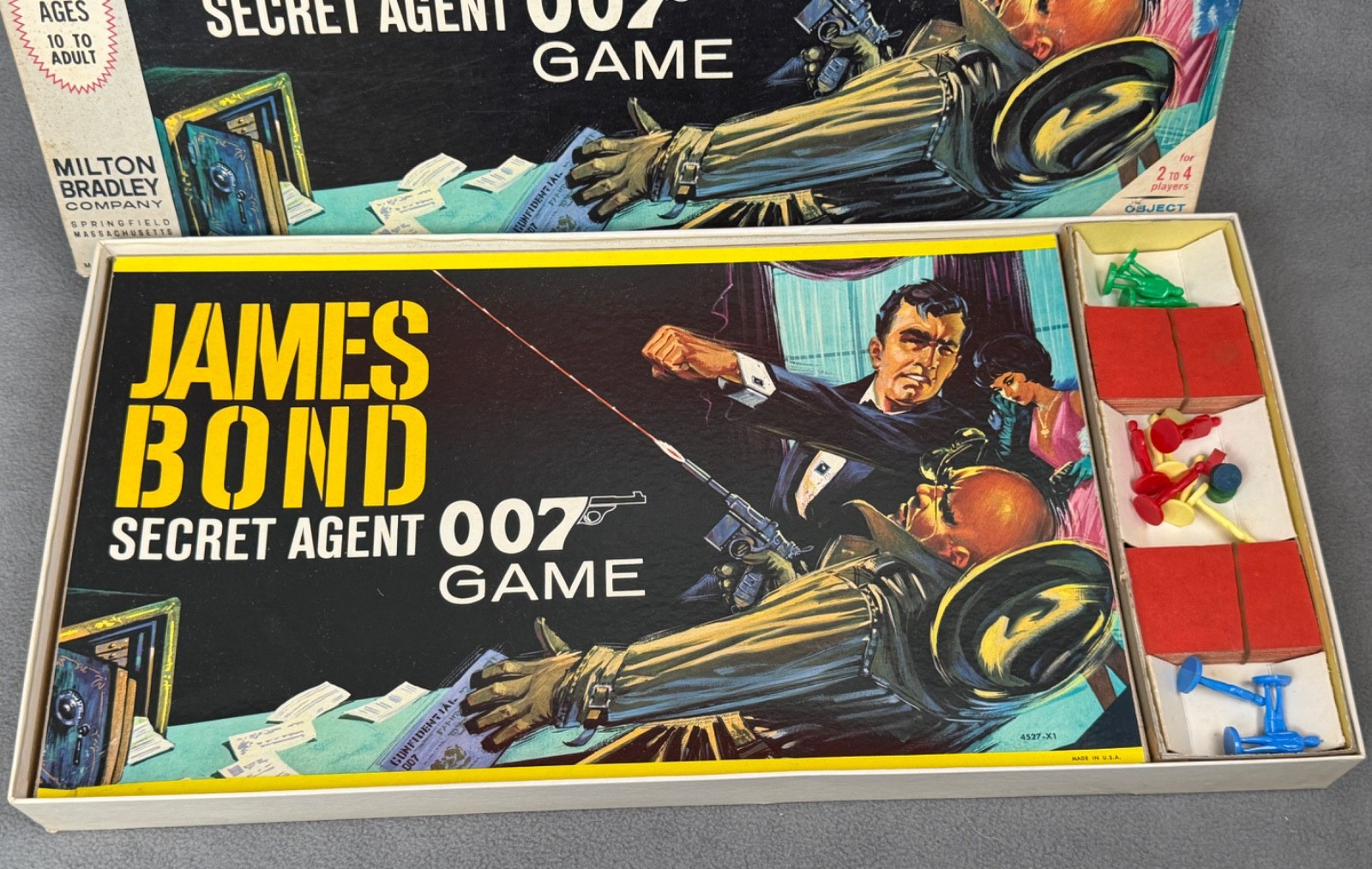 VTG MB James Bond Secret Agent Spy Board Game Complete 1964 -Great Shape