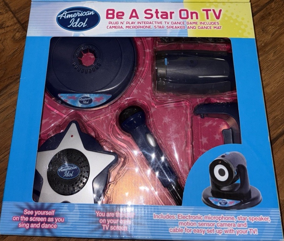 Rare 2008 American Idol “Be A Star On TV” Plug & Play Interactive Video Game NEW