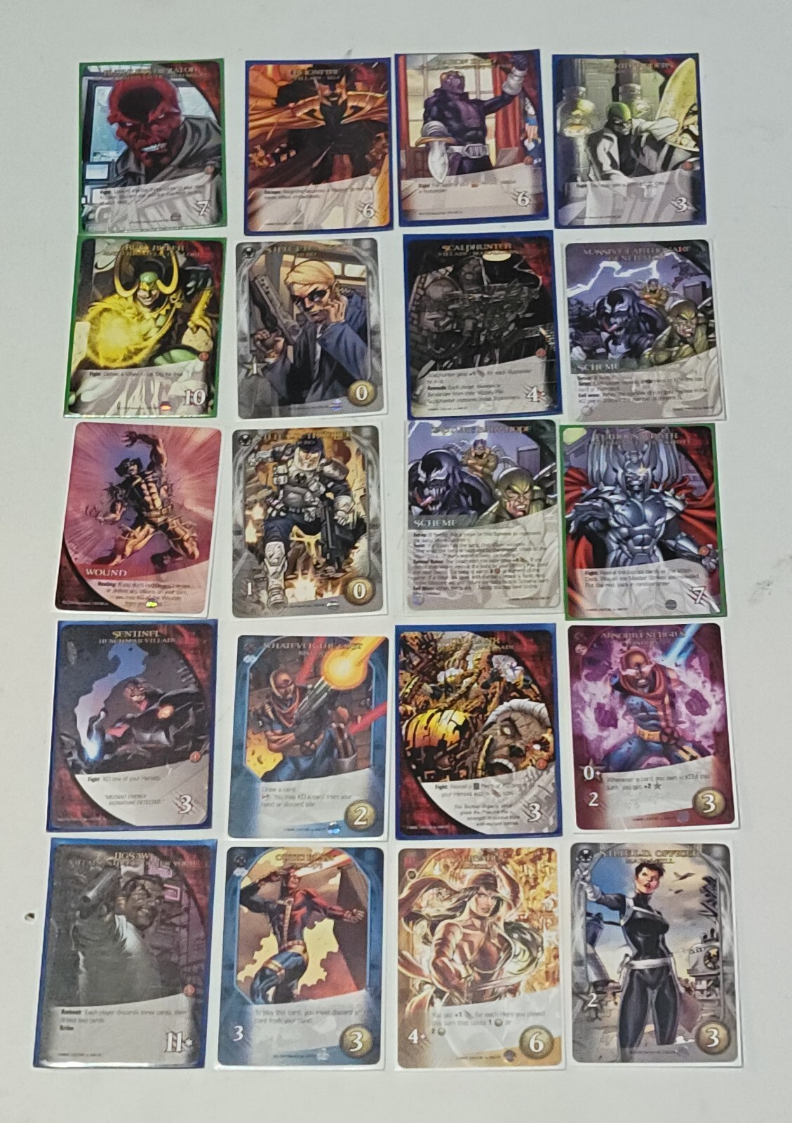 Lot 20 Legendary Dark City A Marvel Deck Card Game 2013 Incomplete Preowned Cond