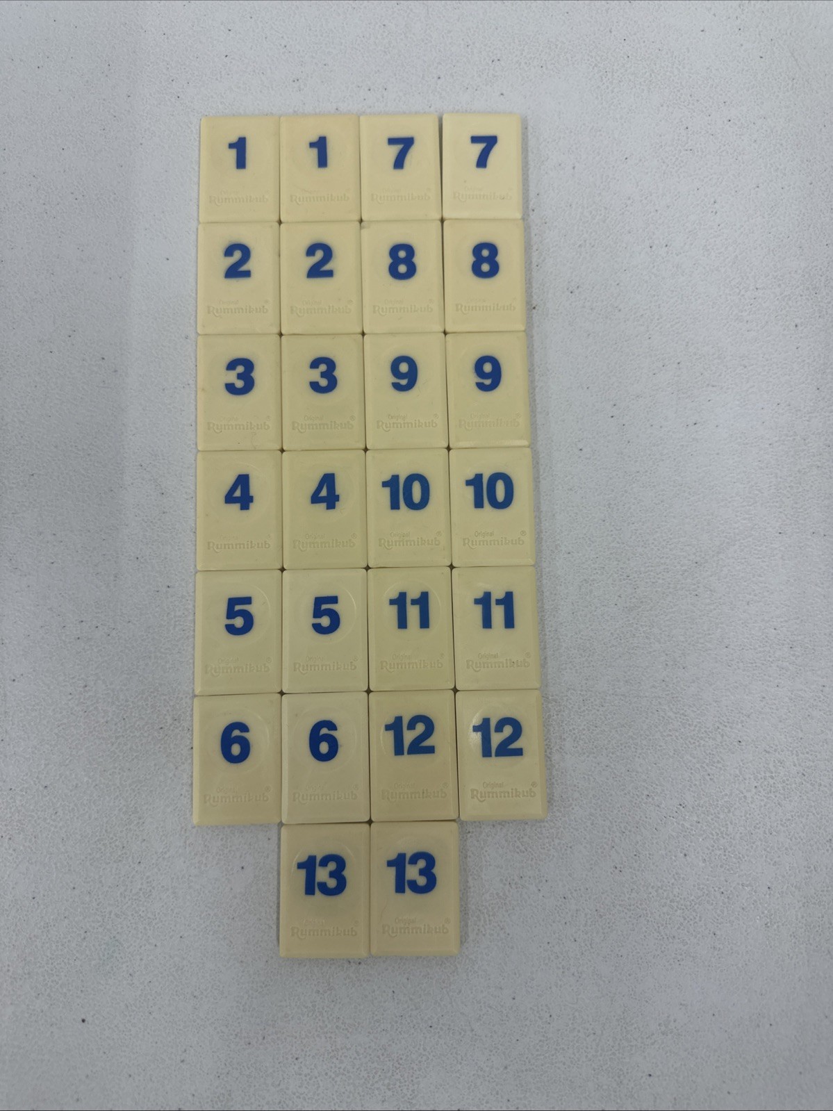 Original Rummikub – Rummy Tile Game – Replacement Set BLUE Game Tiles 1997
