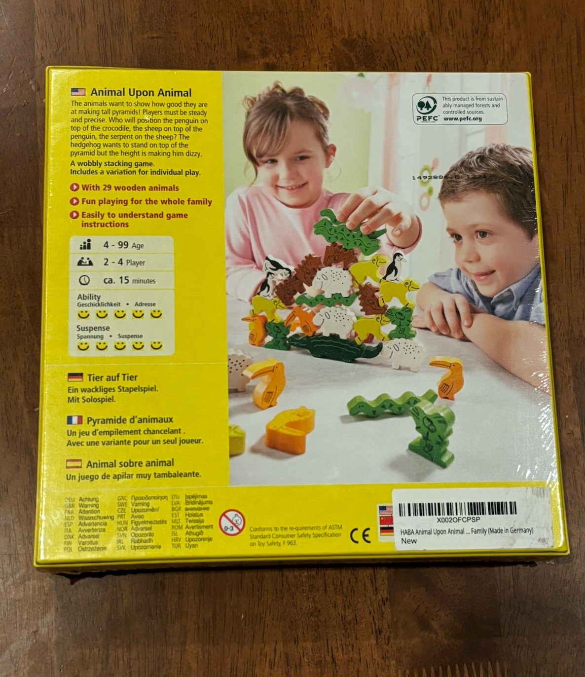 Animal Upon Animal HABA 3678 Factory Sealed Kids Stacking Game Made in Germany