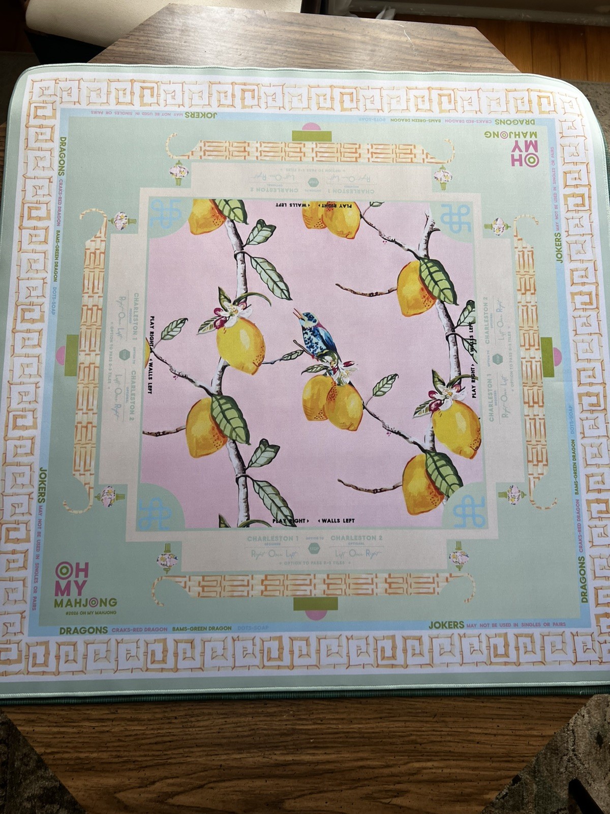 Premium American Mahjong Set – Green Mahjong Tiles and Mat