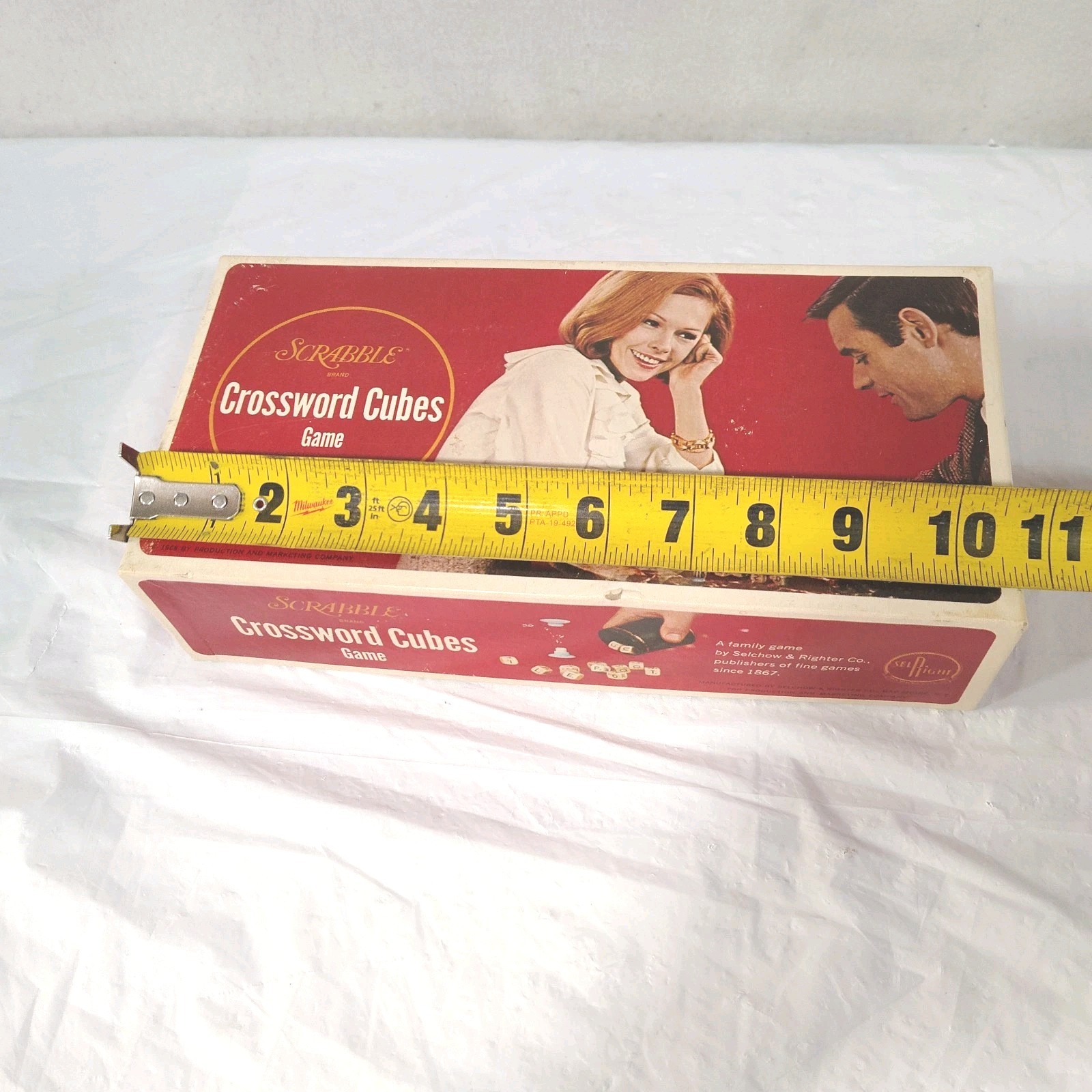 Scrabble Crossword Cubes Board Game Selchow & Righter No. 93 Vintage 1968