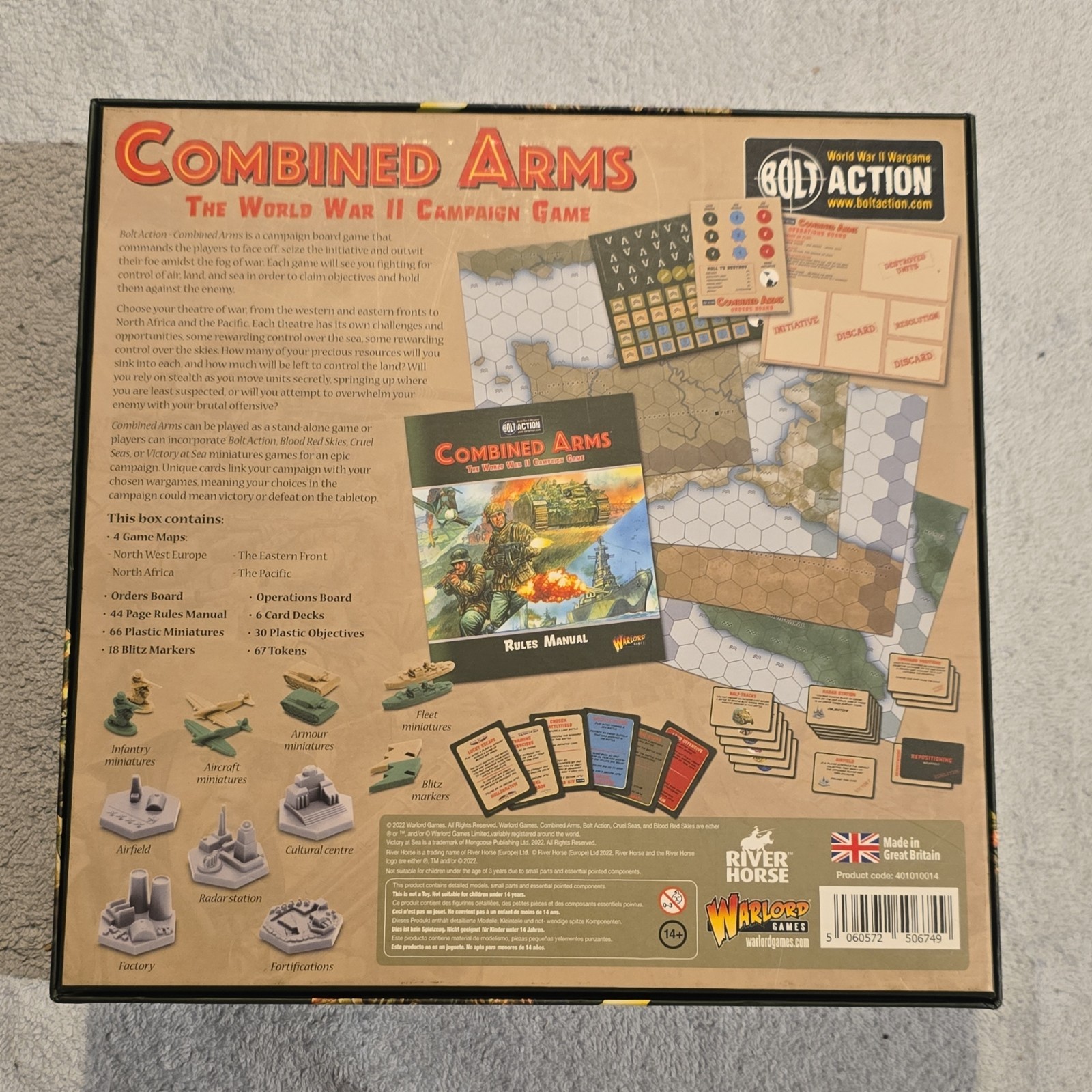 Warlord Games Combined Arms WWII Campaign Board Game Complete 2 Players 14+