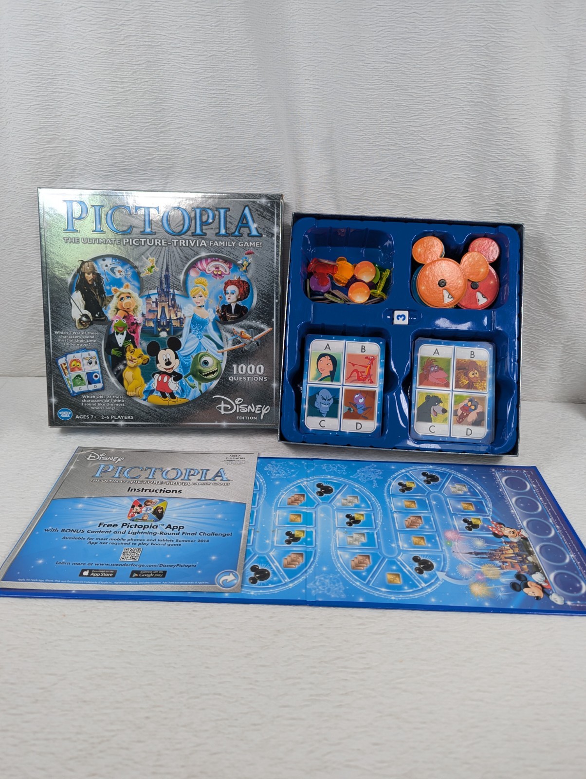 Pictopia Picture Trivia Disney Edition Board Game2-6 Players Age7+