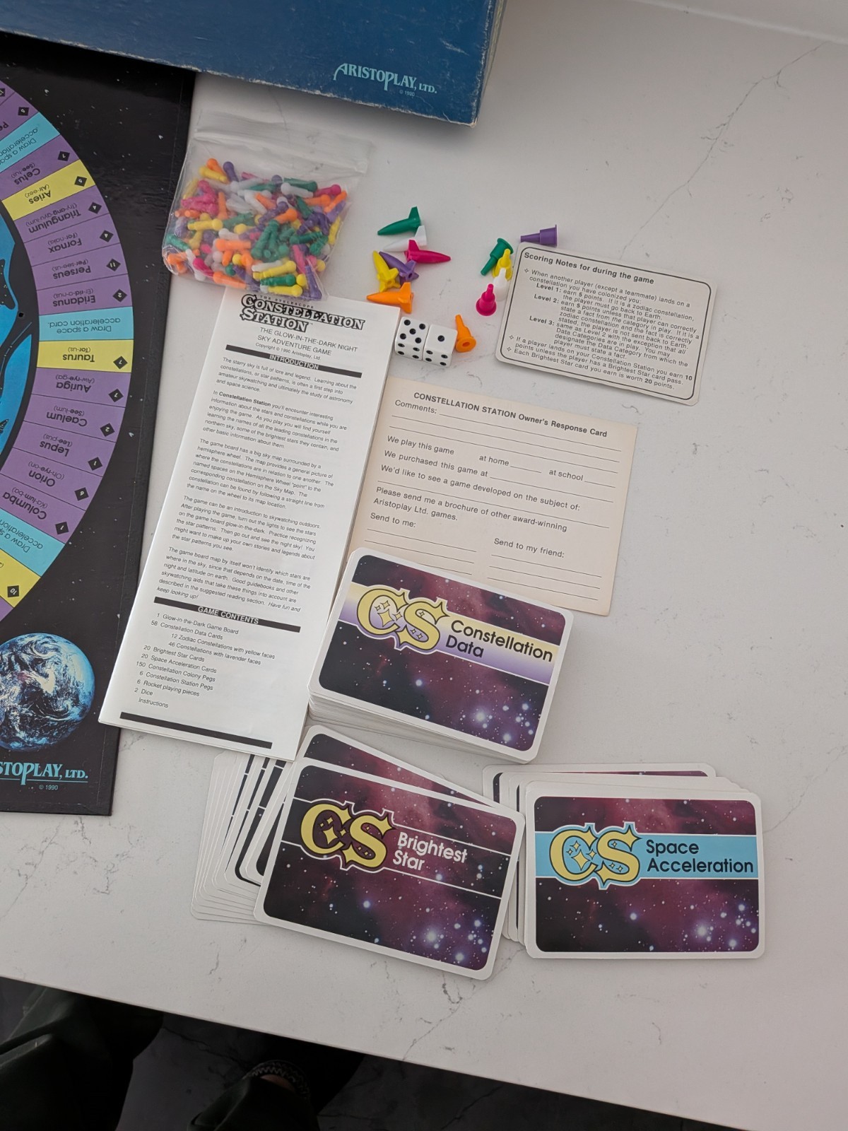 Vintage Constellation Station The Telescope Board Game Aristoplay 1990