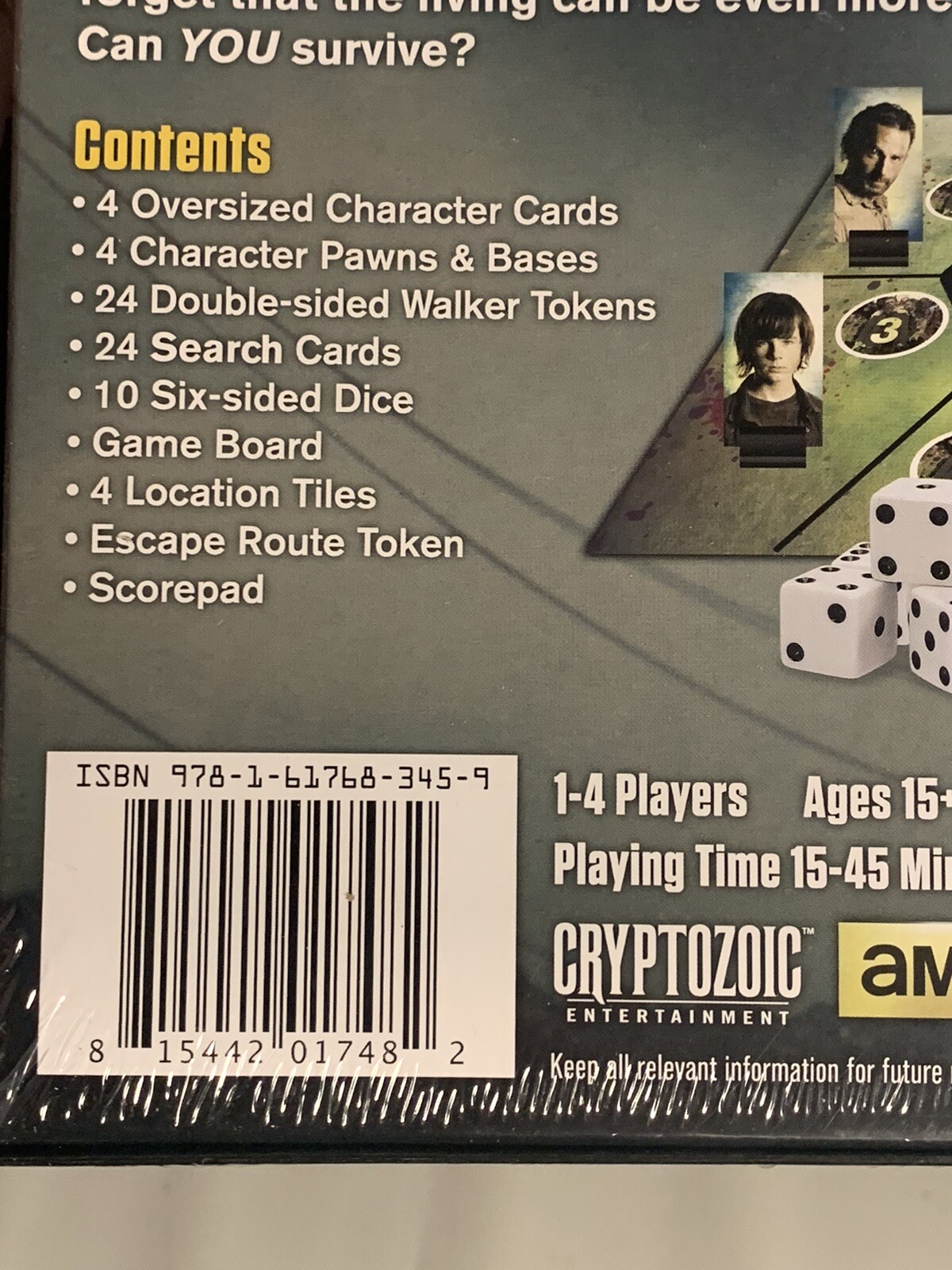 The Walking Dead Don’t Look Back Dice Game Cryptozoic 2014 Sealed