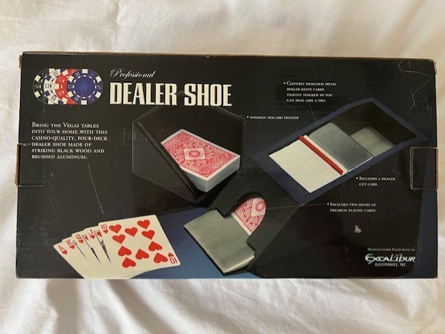 Excalibur Professional 4 Deck Dealer Shoe #429W-B NEW