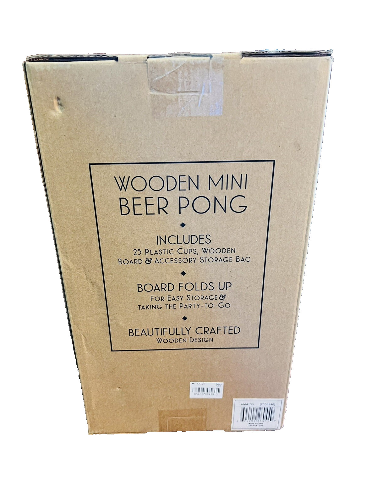 SEALED! Wooden Mini Beer Pong Game Adult Party Set Studio Mercantile Gift