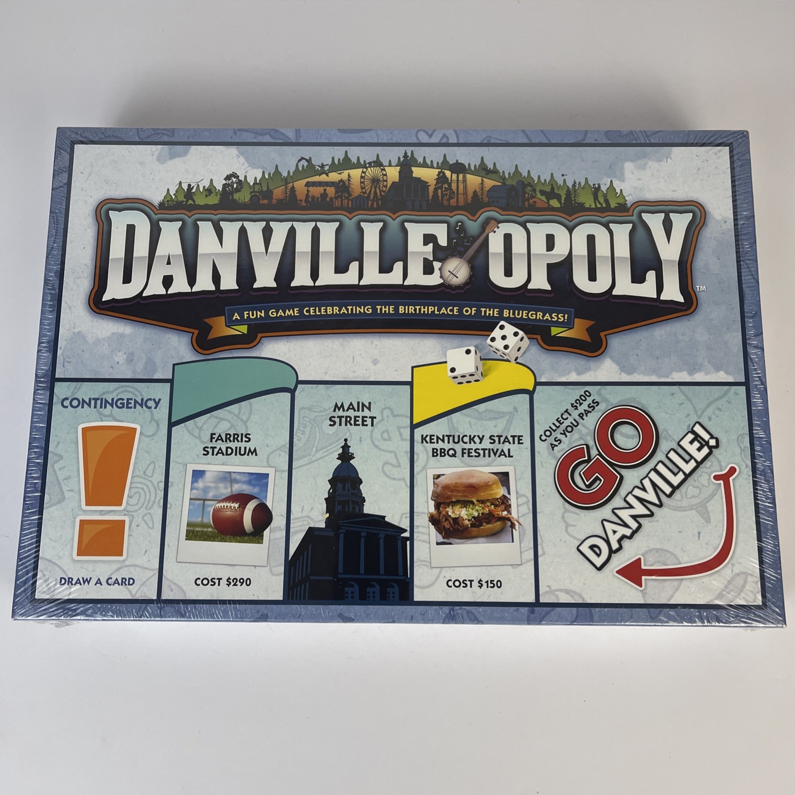 Danville Opoly Monopoly Game by Late for the Sky Danville Kentucky New Sealed