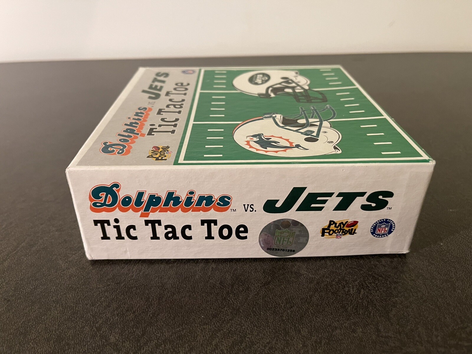 Dolphins vs Jets NFL Tic Tac Toe Game Mini Helmets Vintage Football COMPLETE