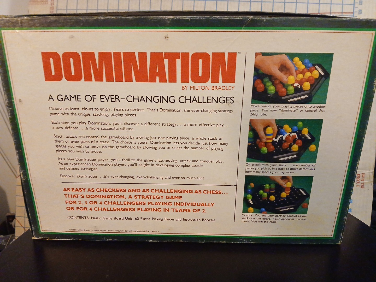 Domination Board Game by Milton Bradley 1982