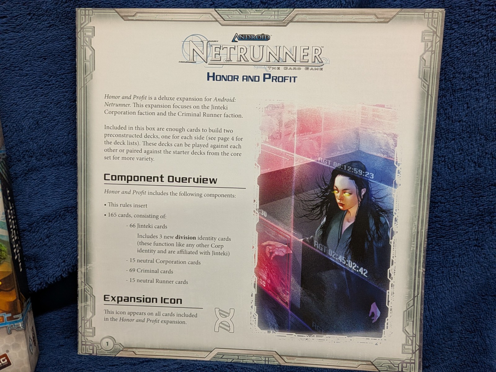 FFG Android Netrunner LCG Honor & Profit Deluxe Expansion COMPLETE in Box