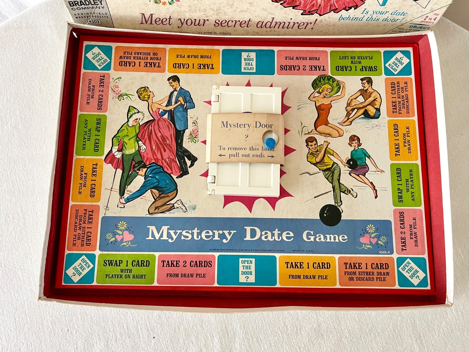 Vintage 1965 Mystery Date Game By Milton Bradley Complete Unused Cards W/Box