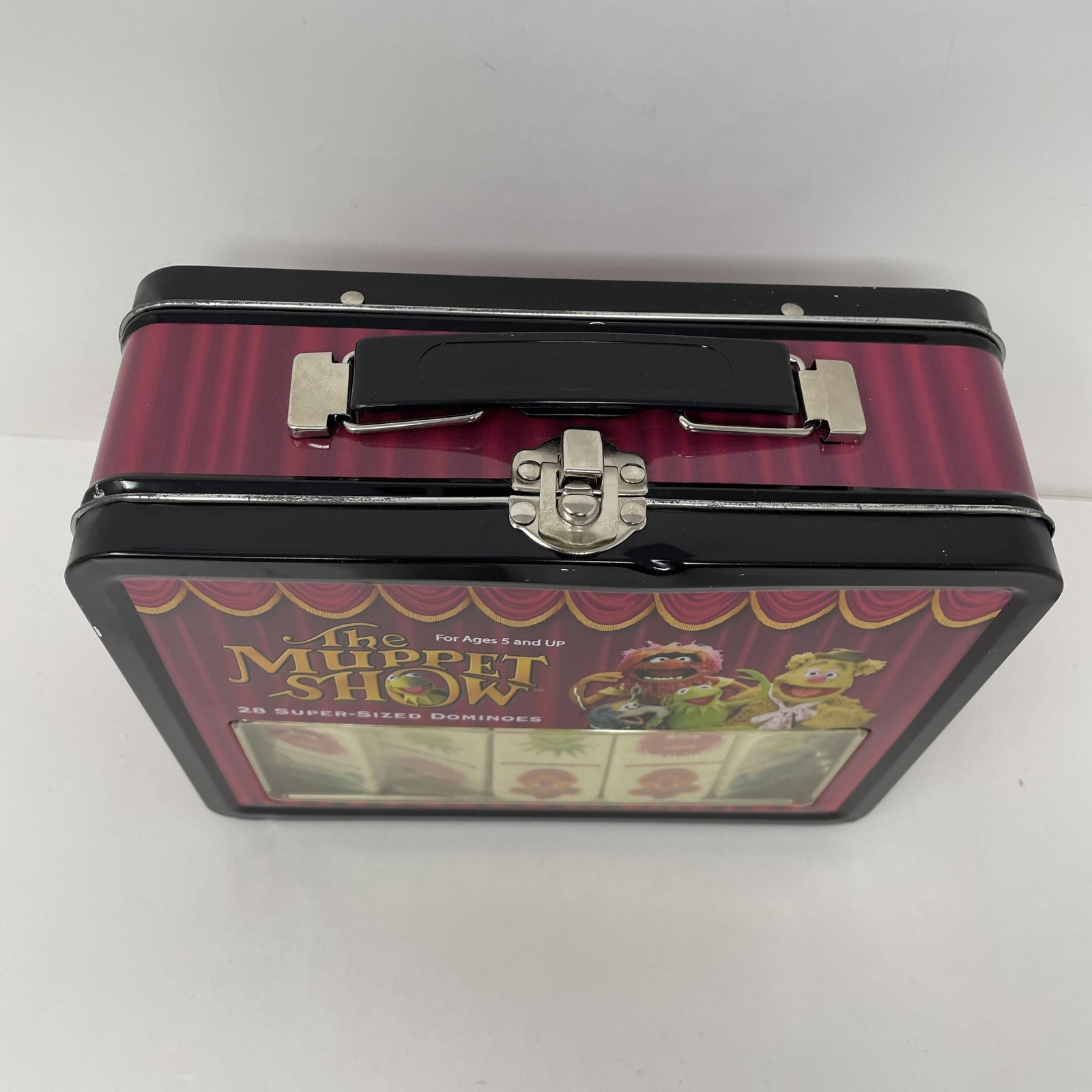 Vintage 2003 Muppet Show Muppet Dominoes Tin Game 28 Super-Sized Sababa Toys