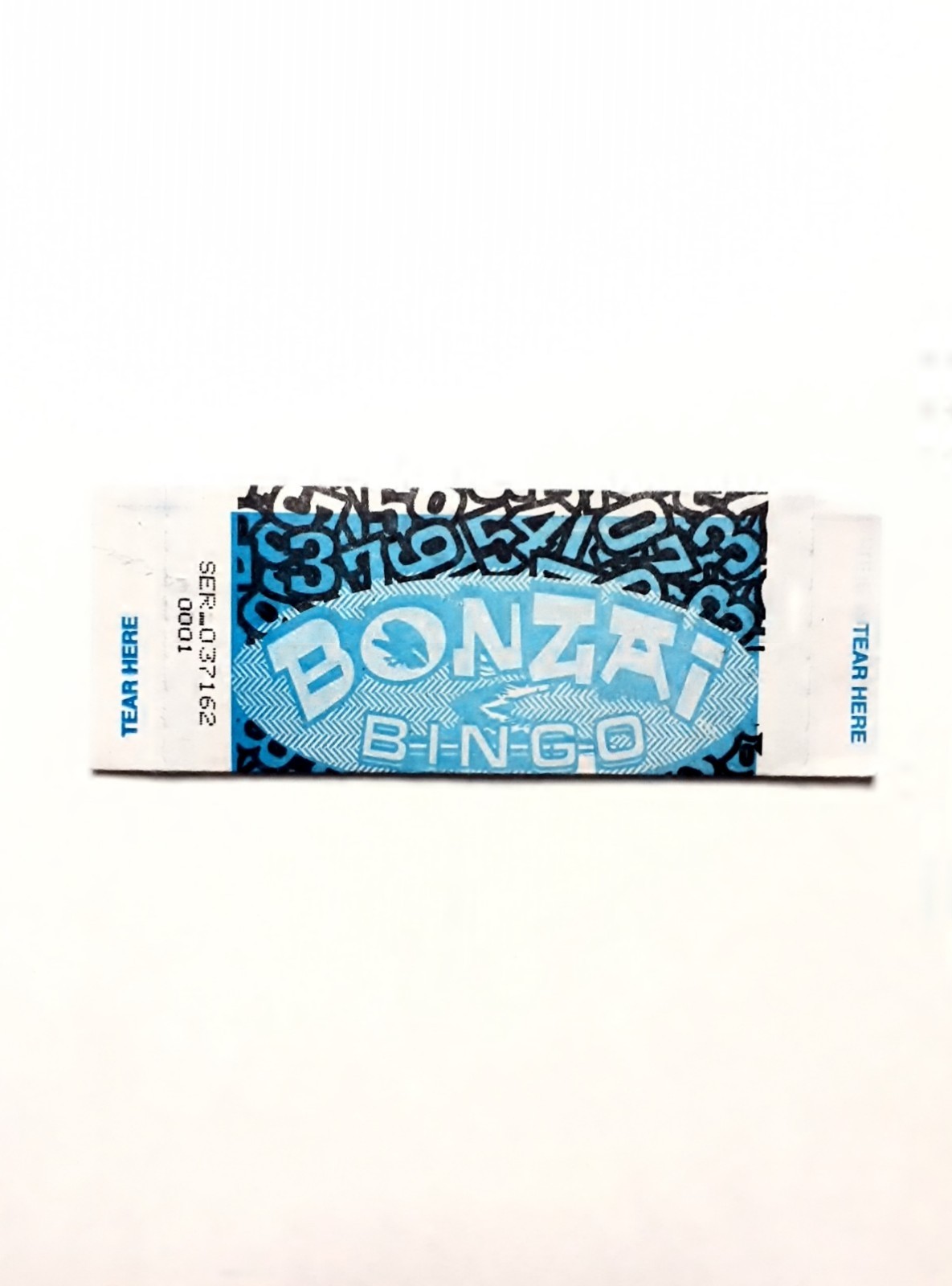 1 on Single Face Bingo Folded/Sealed Paper Cards- Pack of 500- Bonzai Style Blue